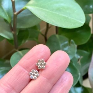 Sterling Silver flower stud earrings
